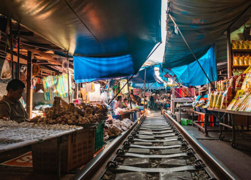 Maeklong Railway Market