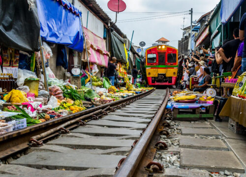 Maeklong Railway Market