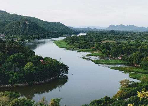 View Point at Golden Pagoda, Wat Tham Khao Pun